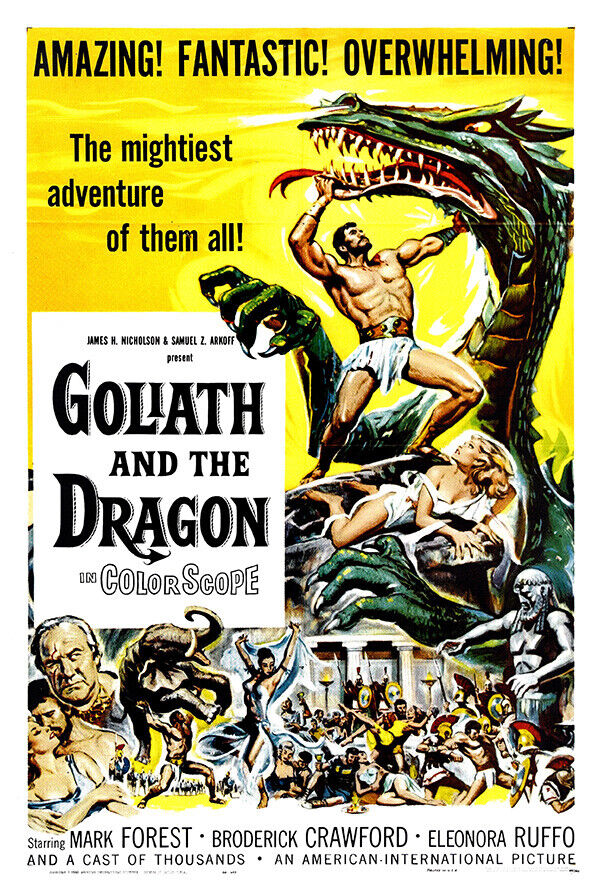 Goliath and the Dragon - Vintage Horror Movie Poster