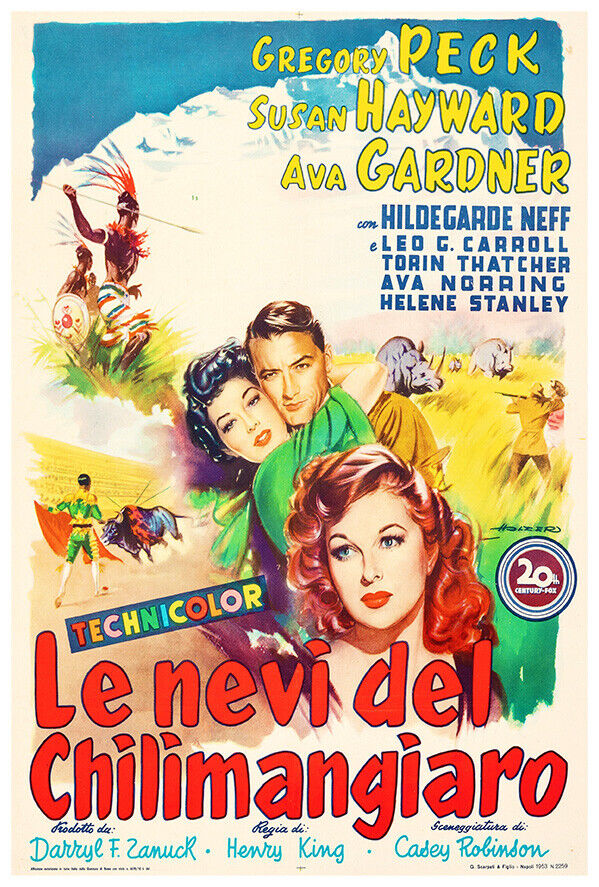 The Snows of Kilimanjaro - Ava Gardner - French Version - Movie Poster