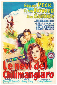 The Snows of Kilimanjaro - Ava Gardner - French Version - Movie Poster