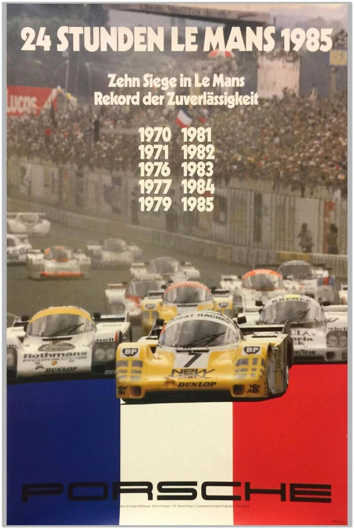 24 Heures Le Mans - 1985 - Vintage Auto Racing Poster