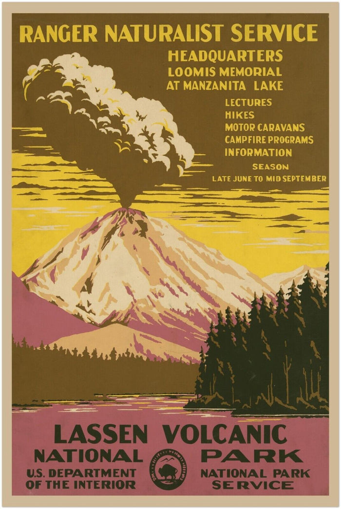 Lassen Volcano, California - National Park Service Poster