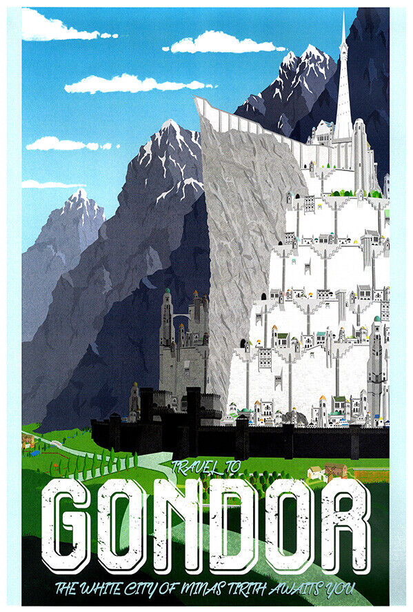 Travel To Gondor  - Lord of the Rings Poster- The Hobbit