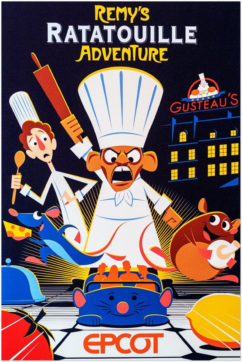 Disney Epcot Center Attraction Poster - Remy's Ratatouille Adventure