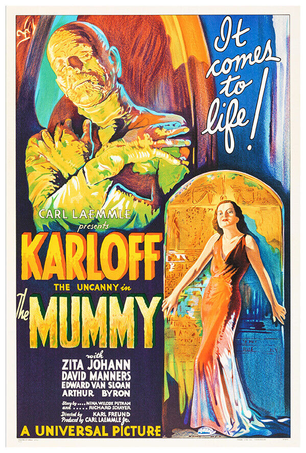 The Mummy - 1932 - Boris Karloff - US Version #1 - Vintage Classic Movie Poster