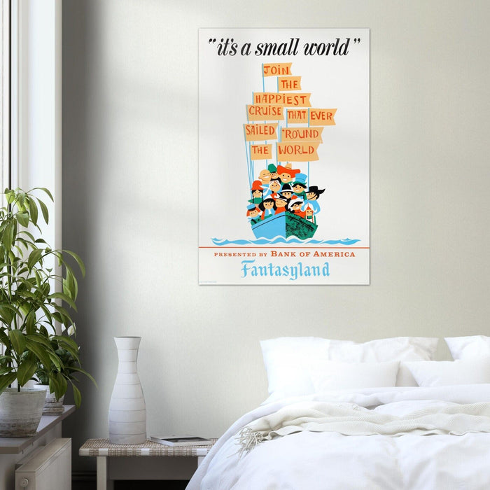 It's a Small World  - Disneyland Attraction Poster  - Disney Vintage