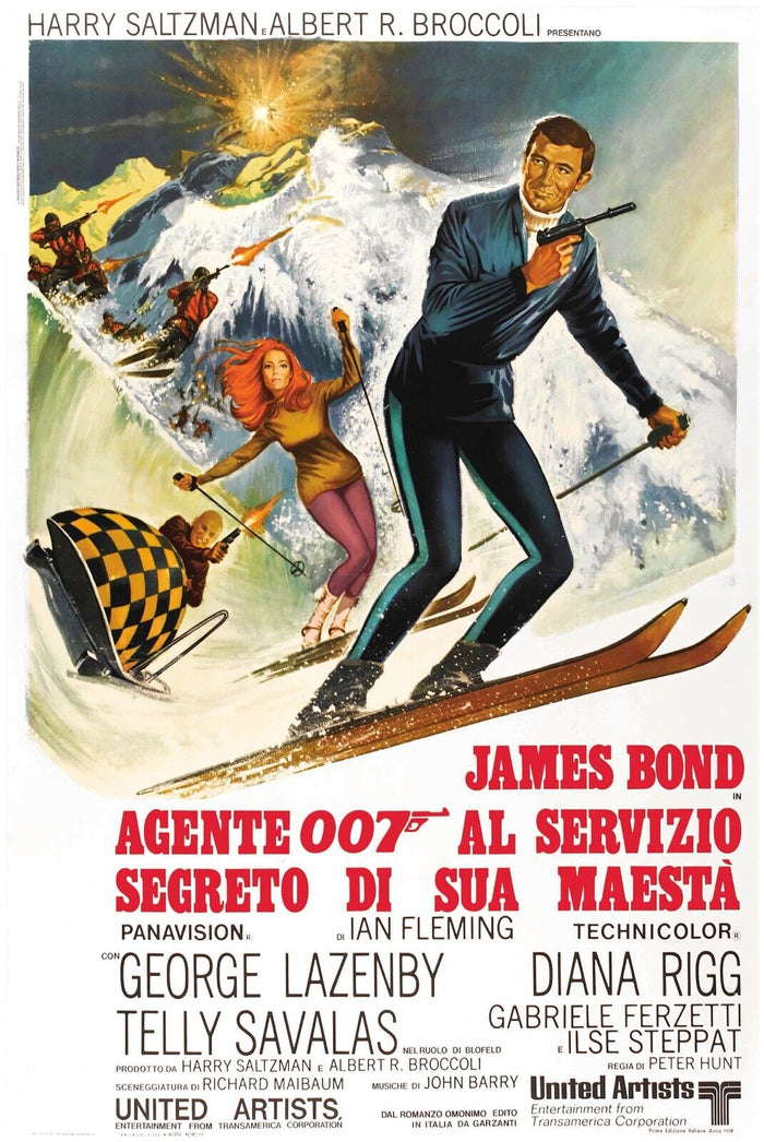 On Her Majesty's Secret Service - James Bond 007 Movie Poster - Italian Version