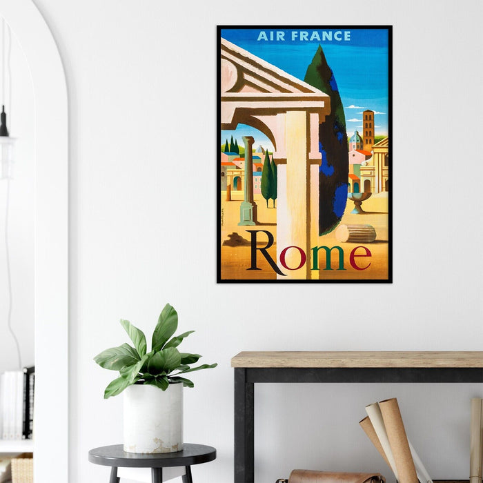 Air France - Rome - Vintage Airline Travel Poster