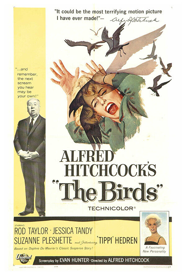 The Birds - Alfred Hitchcock - Classic Horror Movie Poster