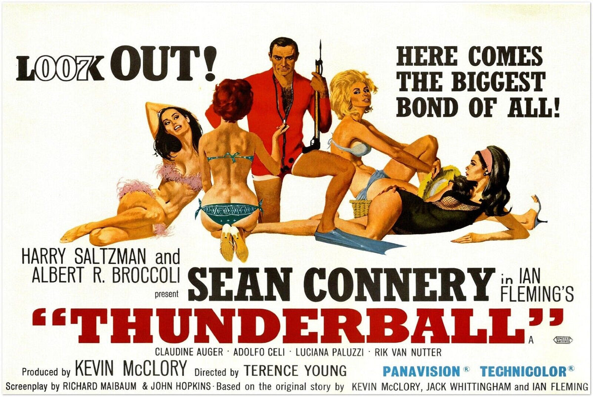 Thunderball - James Bond 007 Movie Poster - Sean Connery - US Version #2