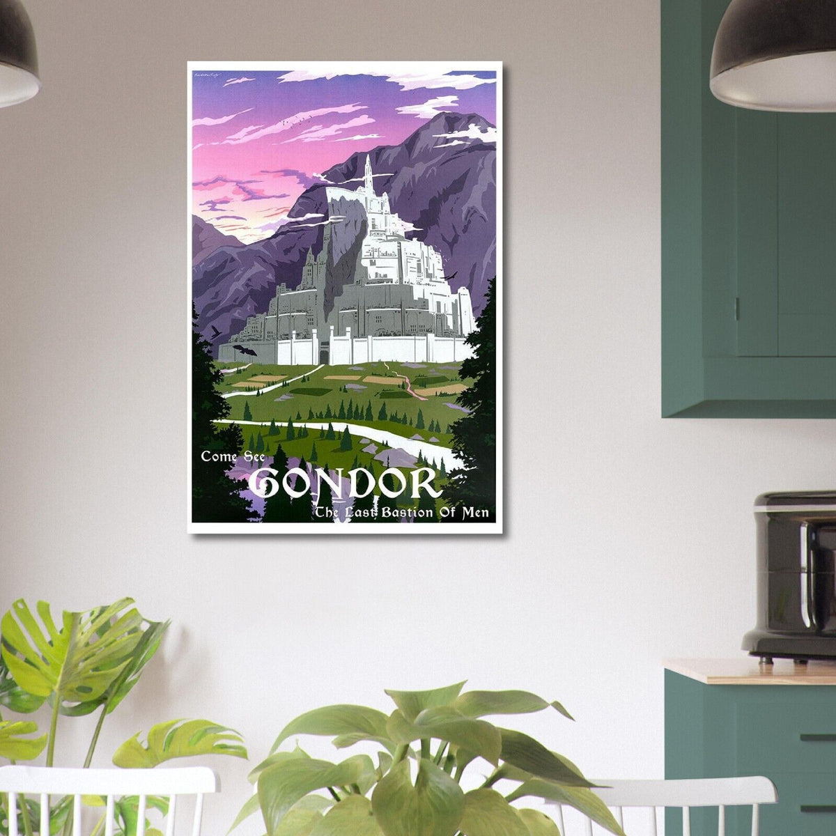 Come See Gondor   - Lord of the Rings Poster- The Hobbit - Travel Print