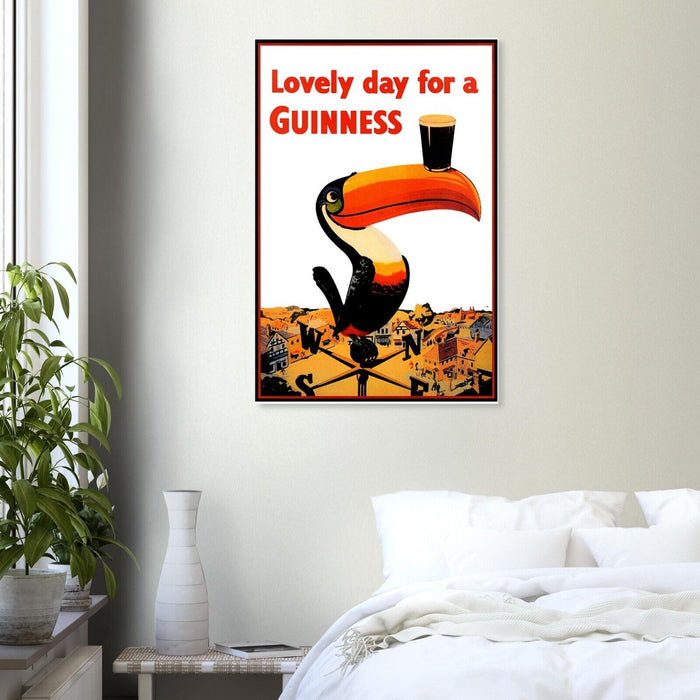 Lovely Day for a Guinness - Toucan - Vintage Advertising Poster - Beer and Wine