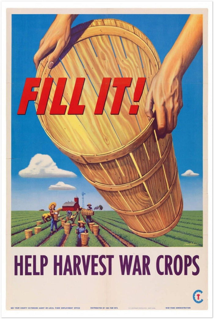 Help Harvest War Crops - World War 2 Poster - WW2 Vintage Poster