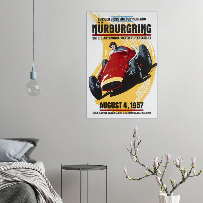 Nurburgring 1957 - Vintage Racing Travel Poster - Auto Posters