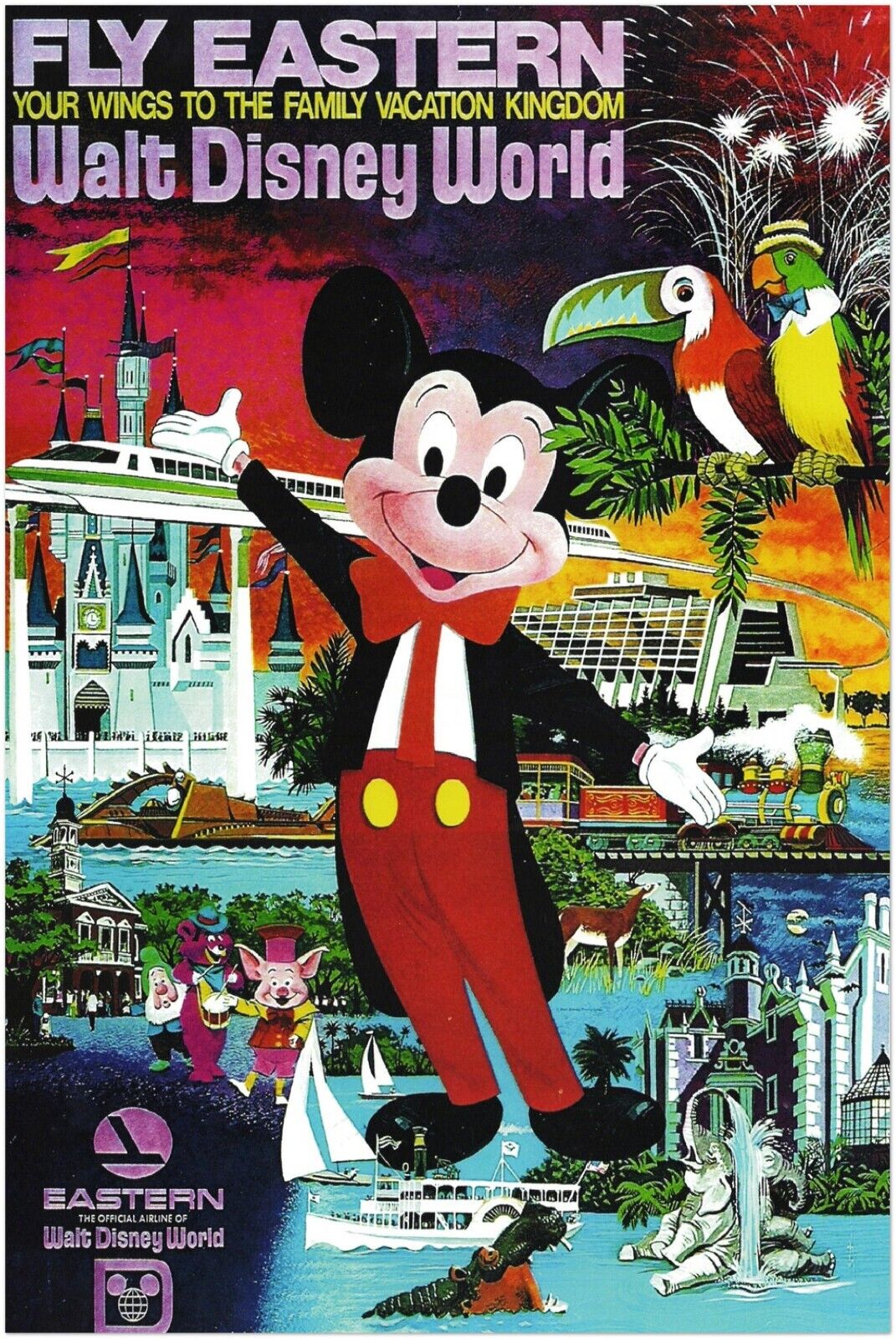 Disney Attraction Poster - Fly Eastern Air Lines - Disney World