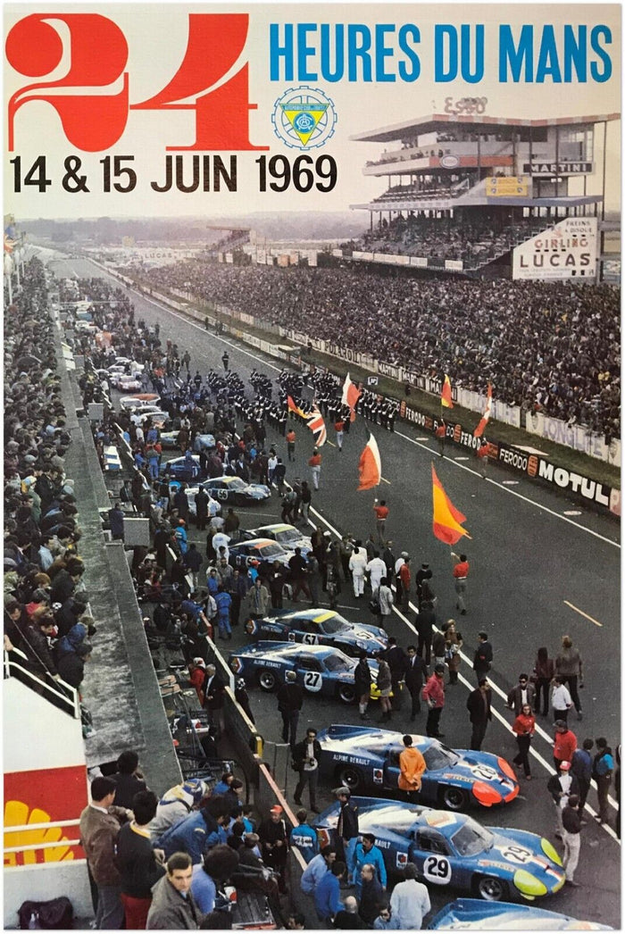 24 Heures Le Mans - 1969 - Vintage Racing Poster