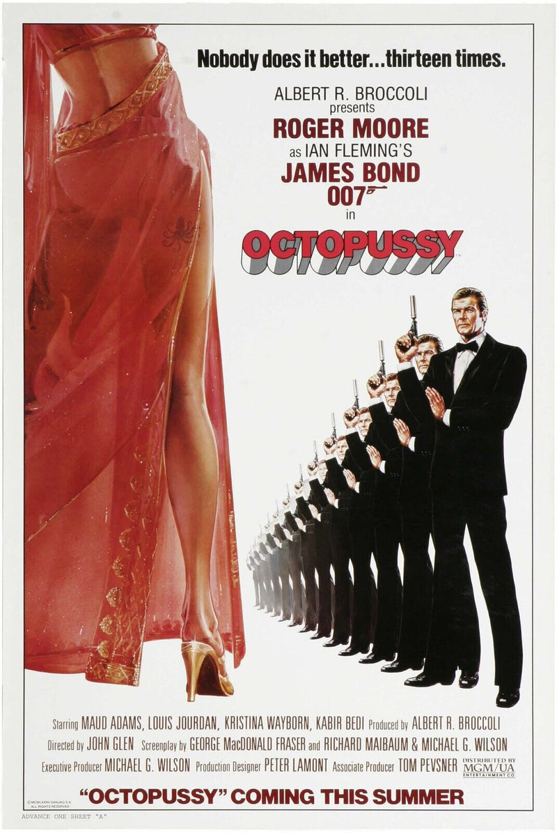 Octopussy - James Bond 007 Movie Poster - Roger Moore - US Version #2