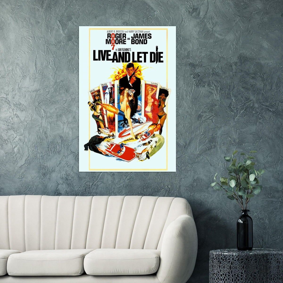 Live and Let Die- James Bond 007 Movie Poster - Roger Moore - US Version