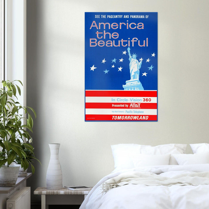 America the Beautiful - Disneyland Attraction Poster  - Walt Disney Vintage