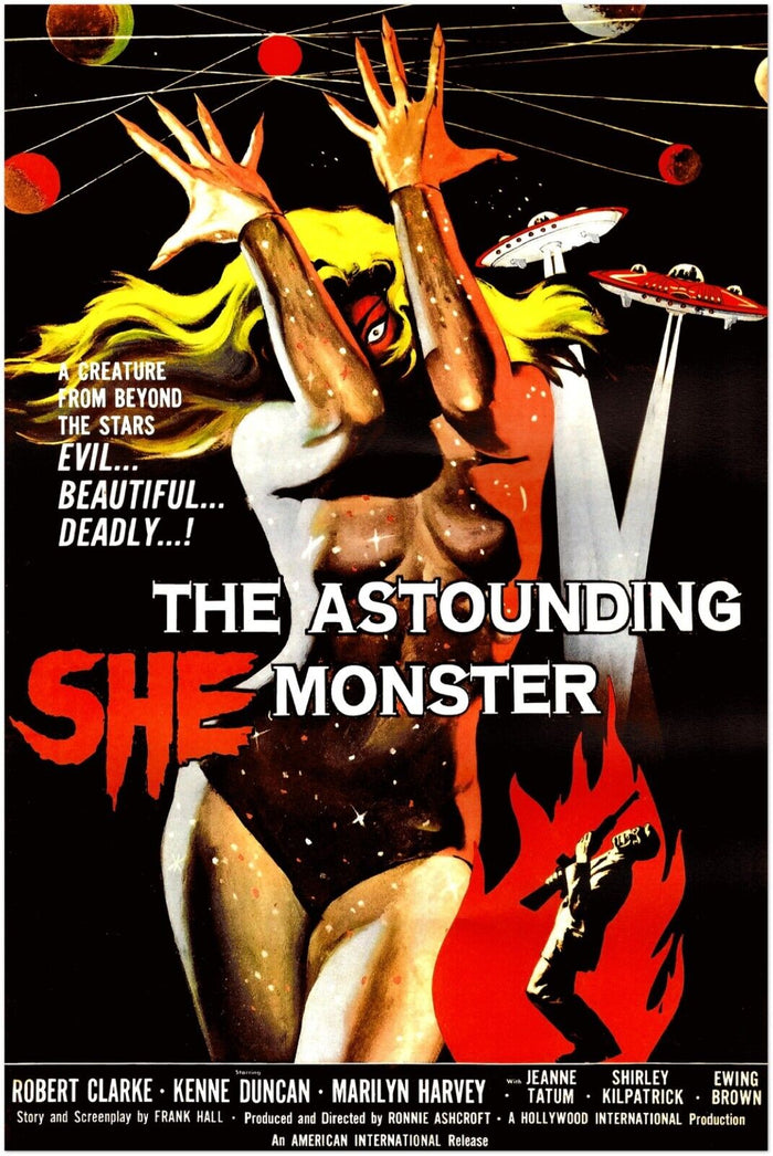 The Astounding She Monster  - Vintage Horror Movie Poster