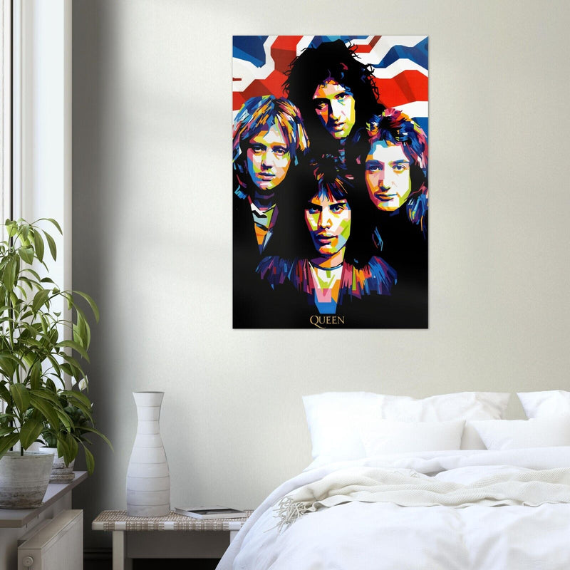 Queen Band Poster - Music Print, Rock Wall Art - Freddie Mercury