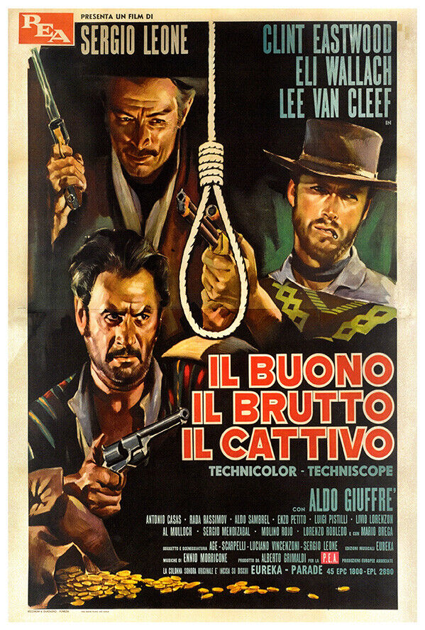 Good The Bad and The Ugly - Italian Version #3 - Clint Eastwood - Movie Poster