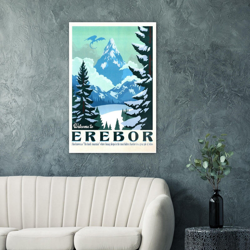 Welcome to Erebor - Lord of the Rings Poster- The Hobbit - Travel Print