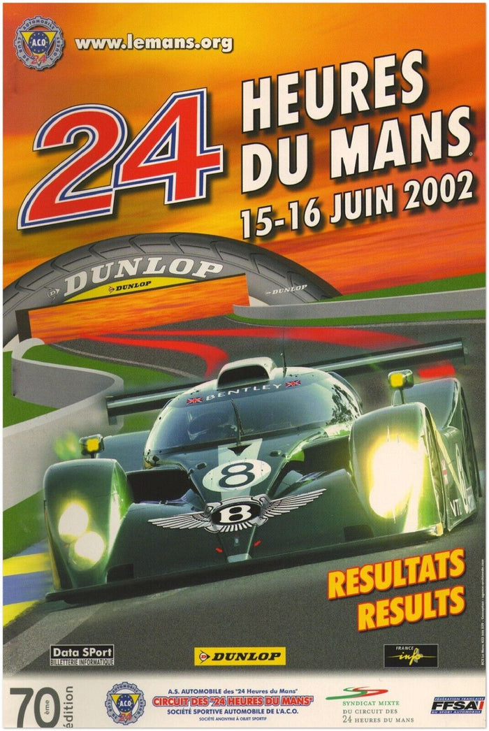 24 Heures Le Mans - 2002 - Vintage Auto Racing Poster