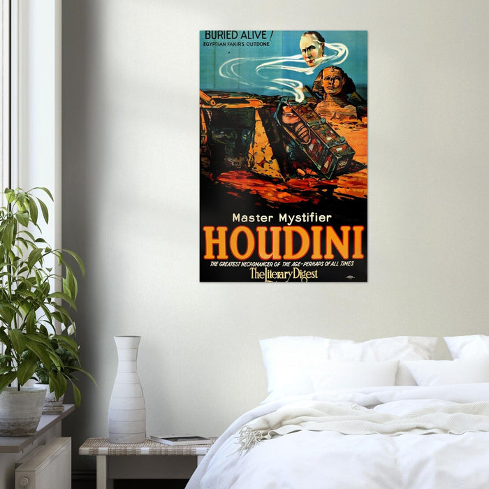 Vintage Magician Poster – Harry Houdini #1 – Magic themed Wall Art Print