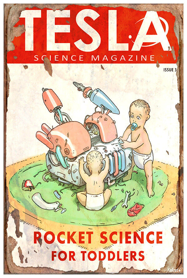 Tesla Science Journal - Rocket Science for Toddlers - Fallout 4 Poster