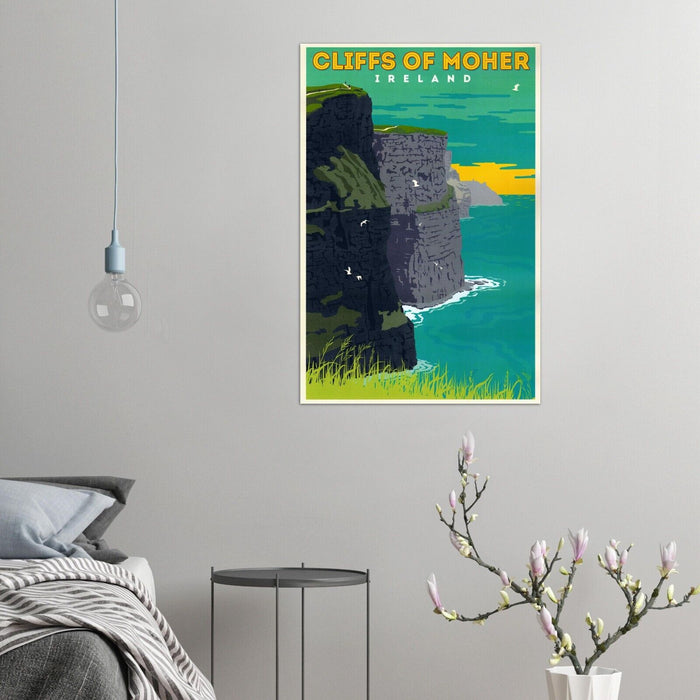 Cliffs of Moher - Ireland Vintage Travel Poster