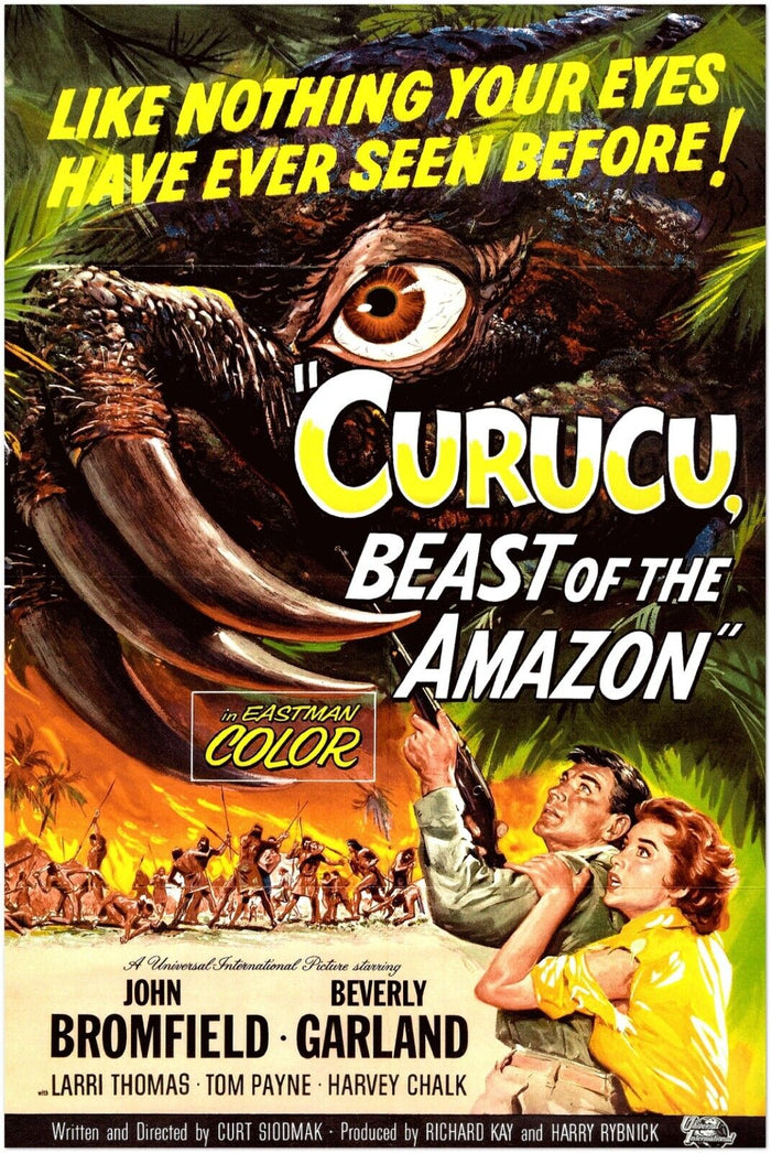 Curucu Beast of the Amazon  - Vintage Horror Movie Poster