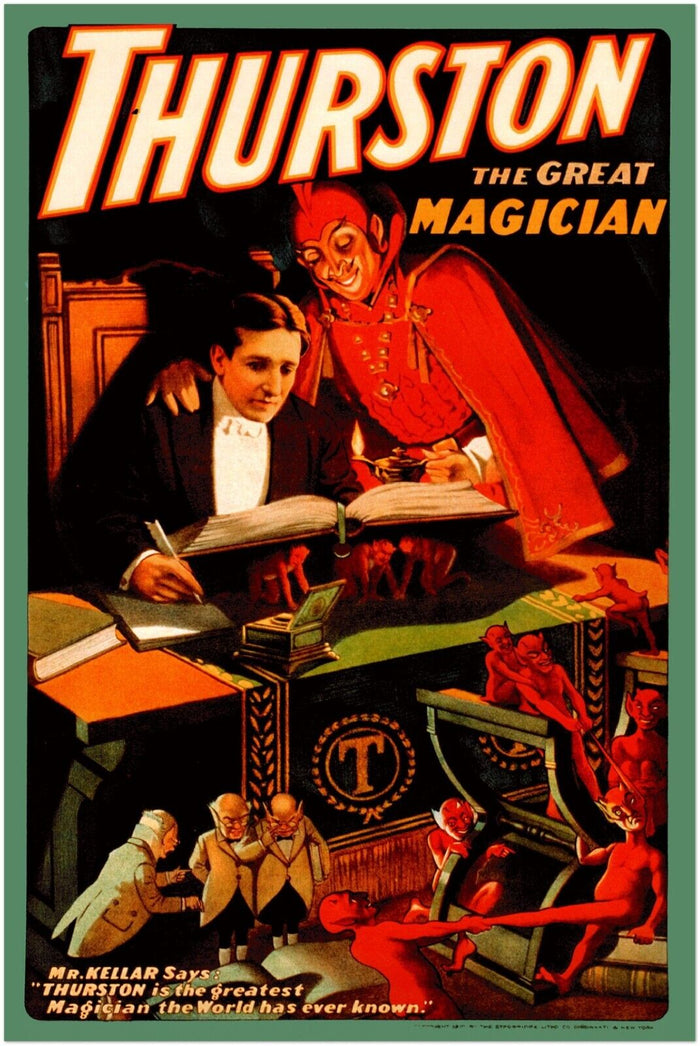 Vintage Magician Poster – Thurston #5 – Magic themed Wall Art Print