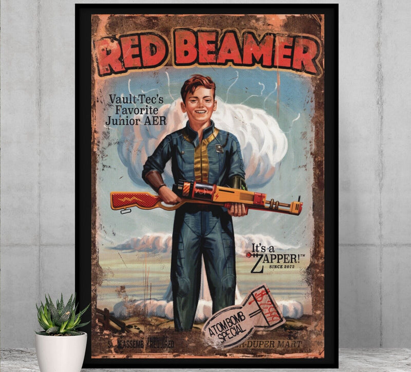 Fallout Poster Red Beamer Video Game Poster Gaming Fallout