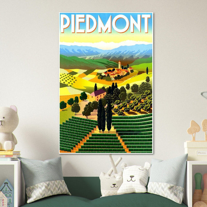 Piedmont - Italy   - Vintage Travel Poster