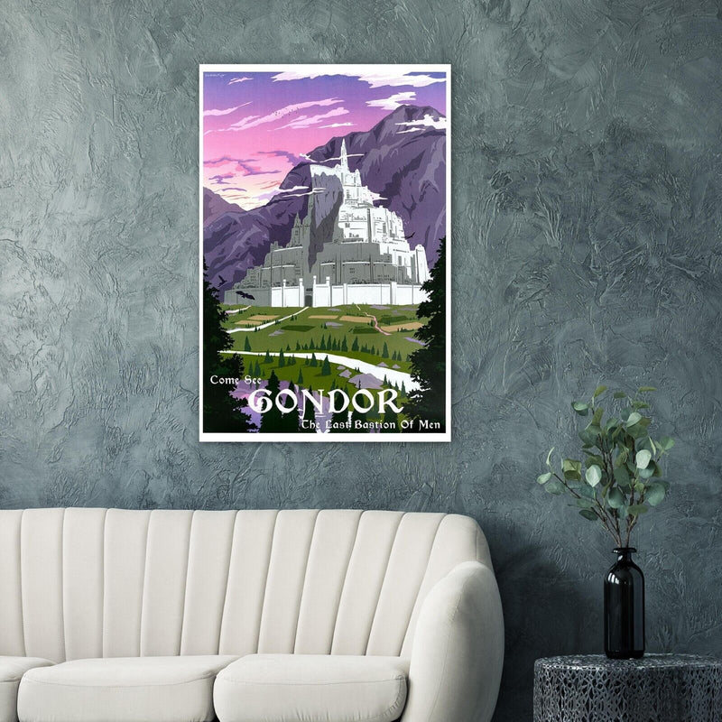 Come See Gondor   - Lord of the Rings Poster- The Hobbit - Travel Print