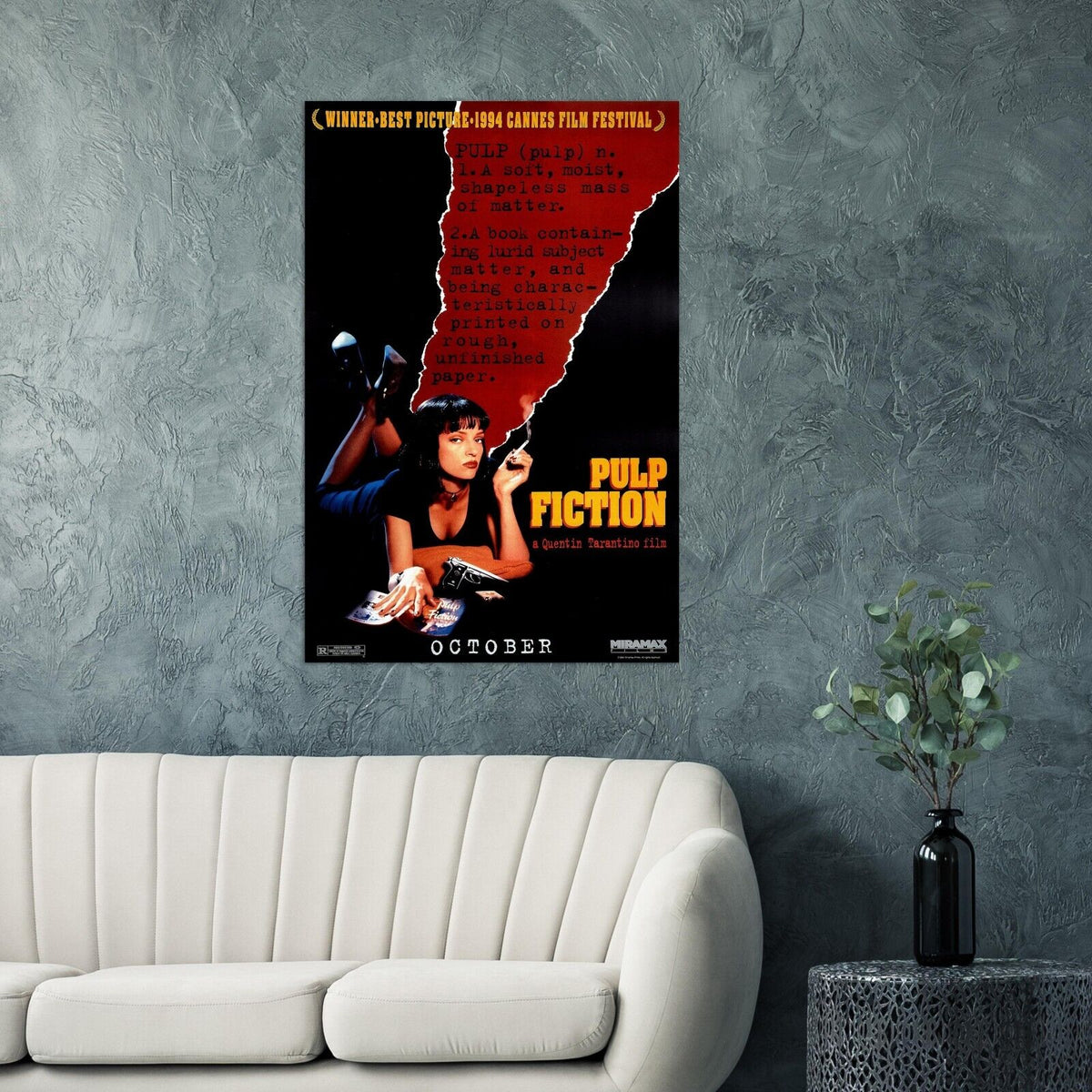 Pulp Fiction Movie Poster - Quentin Tarantino - Teaser US Version